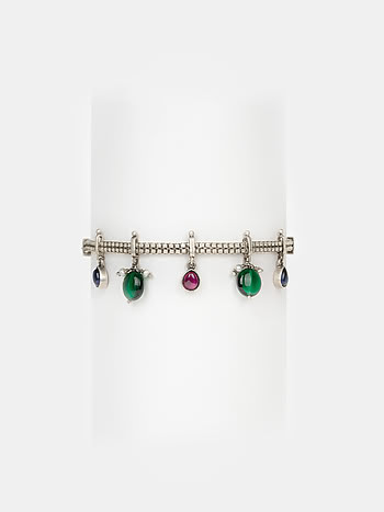 Feeling Porlu Oxidised Bracelet in 925 Silver