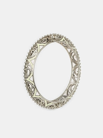 Mandala Bracelet in Oxidised 925 Silver