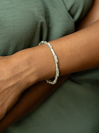 Trikon Bracelet in Oxidised 925 Silver