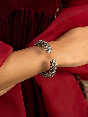 Chham Chham Bracelet in 925 Oxidised Silver