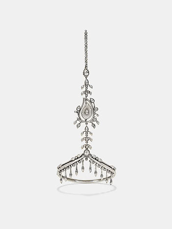 Mast Mahaul Hand Bracelet in 925 Oxidised Silver