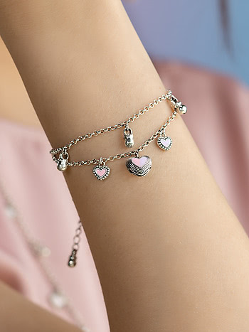 Bring in the Joy Heart Bracelet in 925 Silver