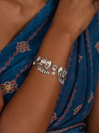 The Matriarch Elephant Bracelet Crafted in 925 Silver