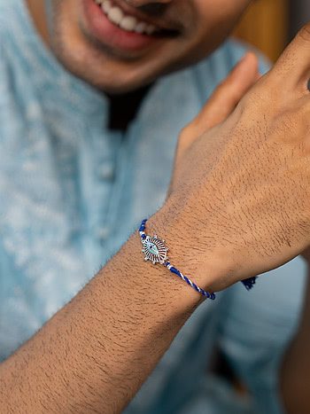 Thread of Protection 925 Silver Rakhi 