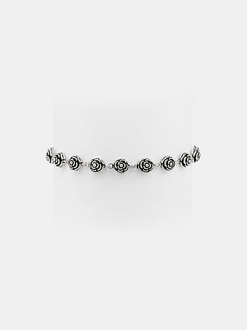 A New Bloom Rose Chain Bracelet in 925 Silver