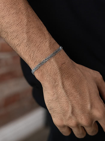 Momentum 8 Inches Men's Bracelet in 925 Silver