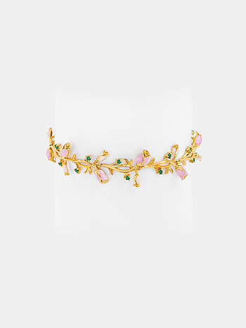 Gulab Rose Bracelet Crafted in Gold Plated 925 Silver