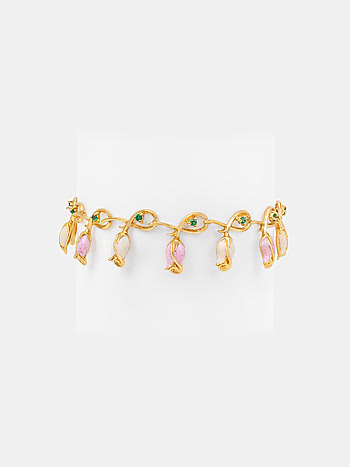 Nasrin Rose Bracelet Crafted in Gold Plated 925 Silver