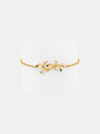 Sevti Rose Bracelet Crafted in Gold Plated 925 Silver