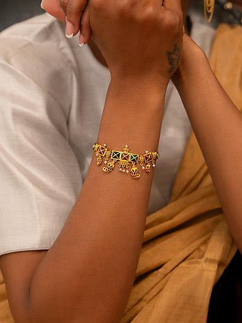 Tareefan Bracelet In Gold Plated 925 Silver