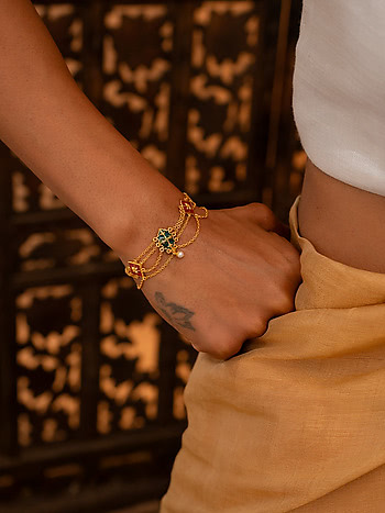 Banthan Chali Bracelet In Gold Plated 925 Silver