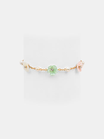 Bouquet Flower Bracelet in 925 Silver