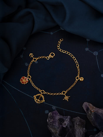 Sagittarius 925 Gold Plated Silver Bracelet
