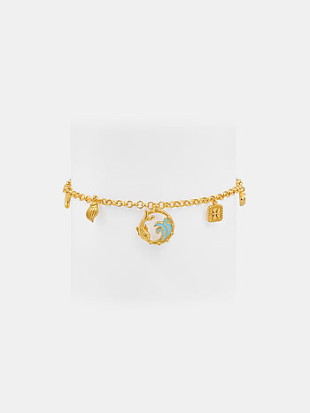 Pisces 925 Gold Plated Silver Bracelet