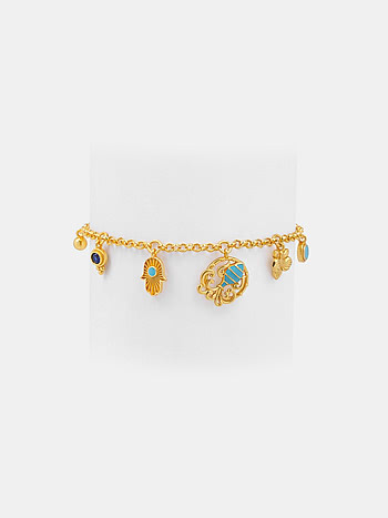 Aquarius 925 Gold Plated Silver Bracelet