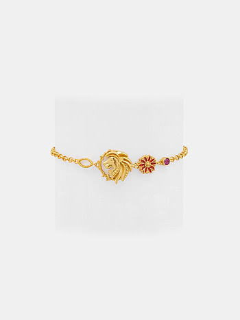 Leo 925 Gold Plated Silver Bracelet