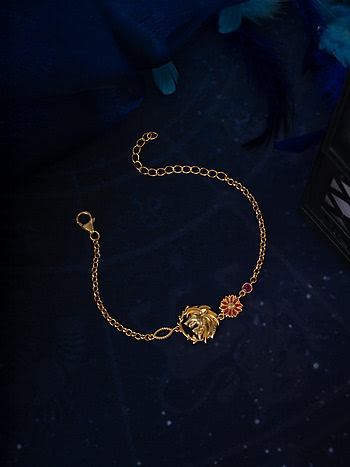 Leo 925 Gold Plated Silver Bracelet