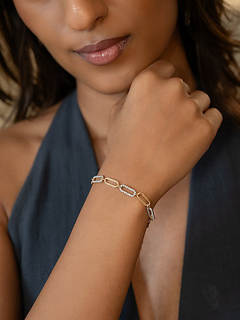 Yours Truly Bracelet Crafted in Gold Plated 925 Silver