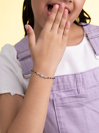 925 Silver Flower Kids Bracelet