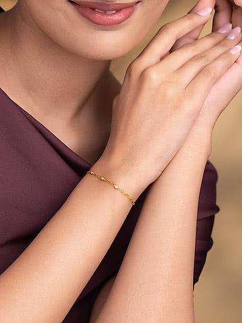 Pearl Drop Bracelet In Gold-Plated 925 Silver