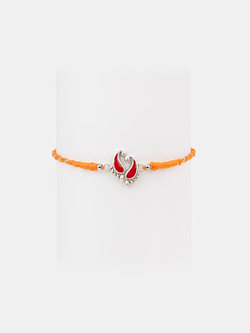 Charan Paduka 925 Silver Rakhi