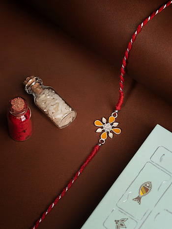 Kolam Rangoli 925 Silver Rakhi