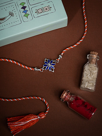 Kolam Mandala 925 Silver Rakhi