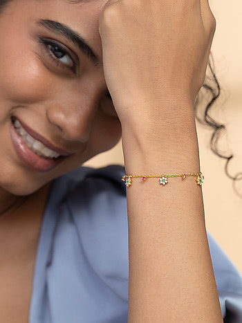 Garland of Love Bracelet in Gold Plated 925 Silver