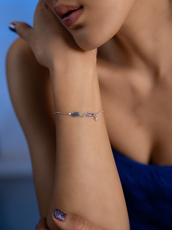 Flow through Rushes Bracelet in 925 Silver