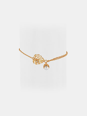 Thriving Leaf Bracelet Gold Plated 925 Silver