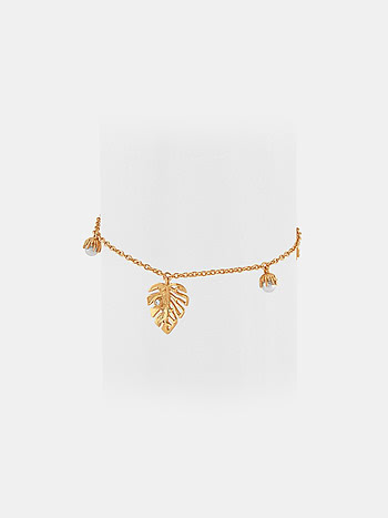 Lush Leaf Bracelet in Gold Plated 925 Silver