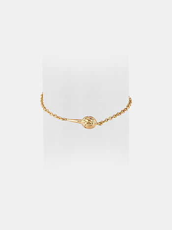 Hanuman Gada Bracelet in Gold Plated 925 Silver For Kids