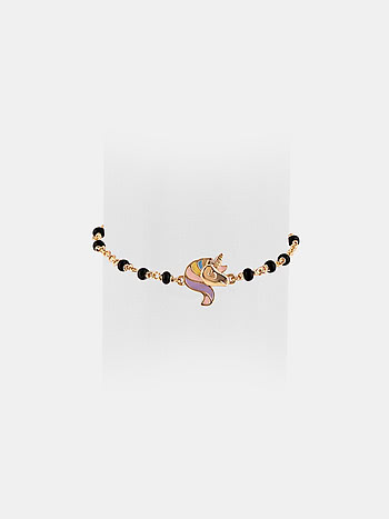 Magical Unicorn Bracelet in Gold Plated 925 Silver For Kids