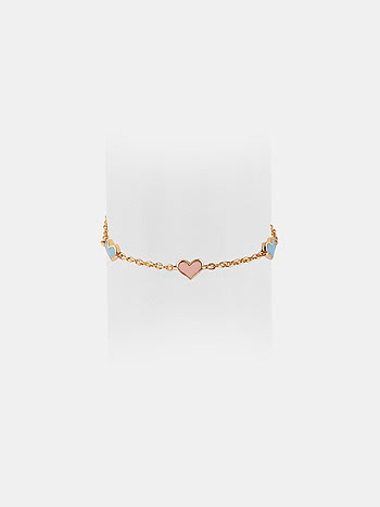 Little Hearts Bracelet in Gold Plated 925 Silver For Kids