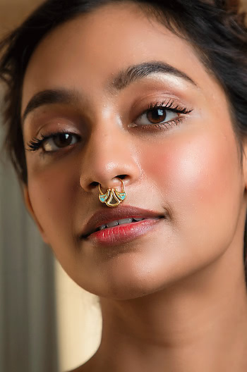 Chalka Re Septum Ring in Gold Plated Brass