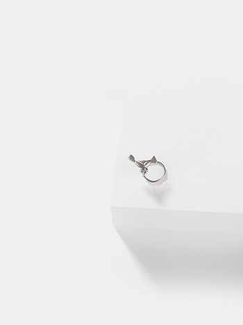 Sudo Motif Nose Pin in 925 Silver