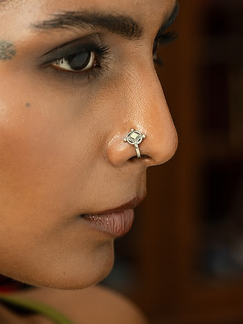 Rudra Nose clip in Oxidised 925 Silver