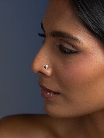 Elegant Primrose Nose Pin in 925 Silver
