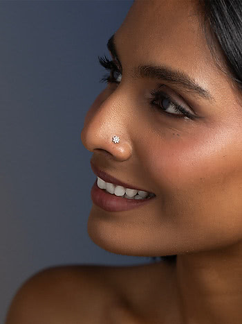 Tiny Bloom Nose Pin in 925 Silver