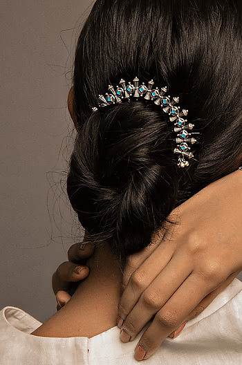 silver hair accessories