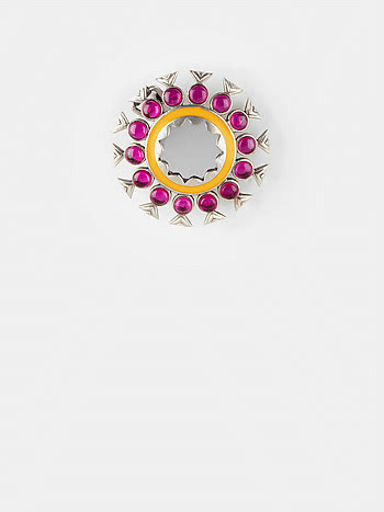 Abla Bharat Style Hair Clip in Oxidised 925 Silver