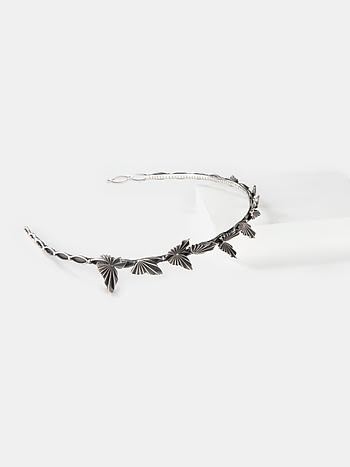 Oxidised Chasing My Unrealistic Goals Hair Band in 925 Silver