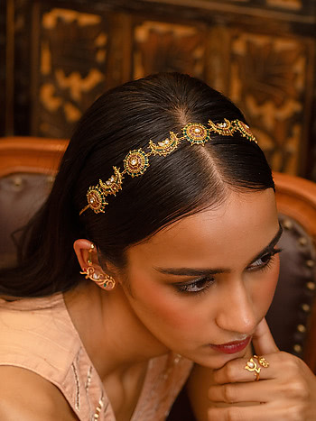 Shaadi Shringar Matha Patti in Gold Plated 925 Silver