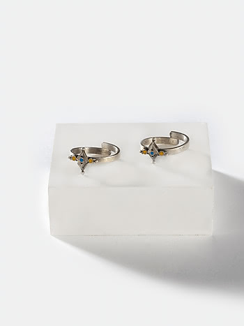 Antique Jeta Vent Toe Rings in 925 Silver