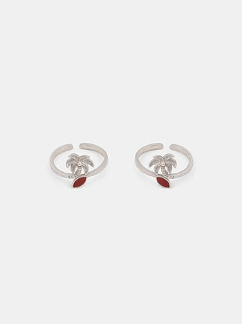 Kalpataru Toe Rings in 925 Silver