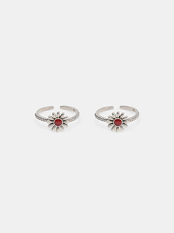 Phool Toe Rings in 925 Silver