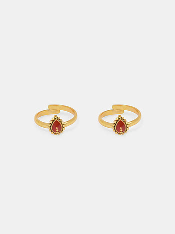 Peedam Toe Rings in Gold Plated 925 Silver