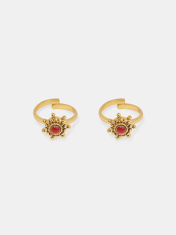 Oviyam Toe Rings in Gold Plated 925 Silver
