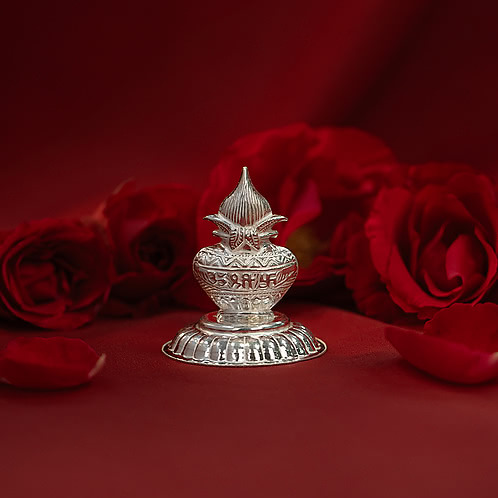 Kalash Agarbatti Stand Crafted in 925 Silver