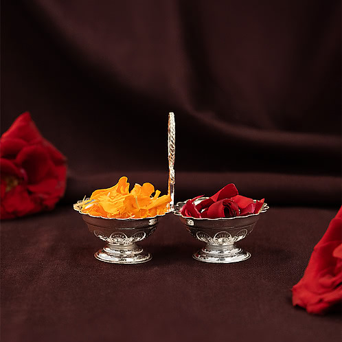Urja Haldi Kumkum Stand Crafted in 925 Silver